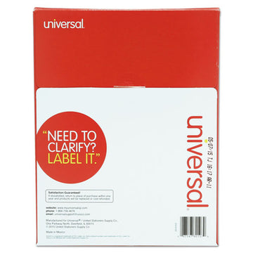 Universal® White Labels, Inkjet-laser Printers, 3.33 X 4, White, 6-sheet, 100 Sheets-box freeshipping - TVN Wholesale